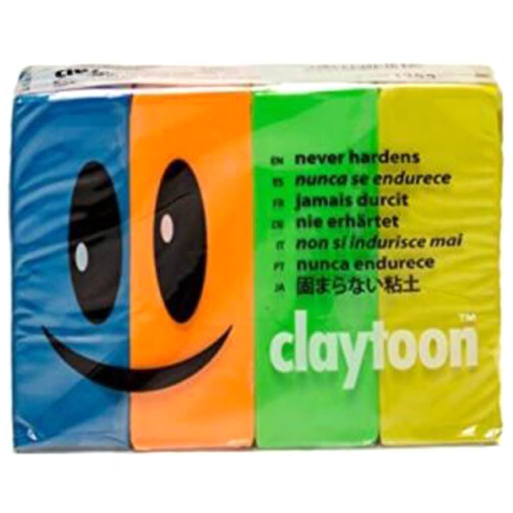 Claytoon Clay Sets Mutant Neon Green, Neon Orange, Sky, Yellow