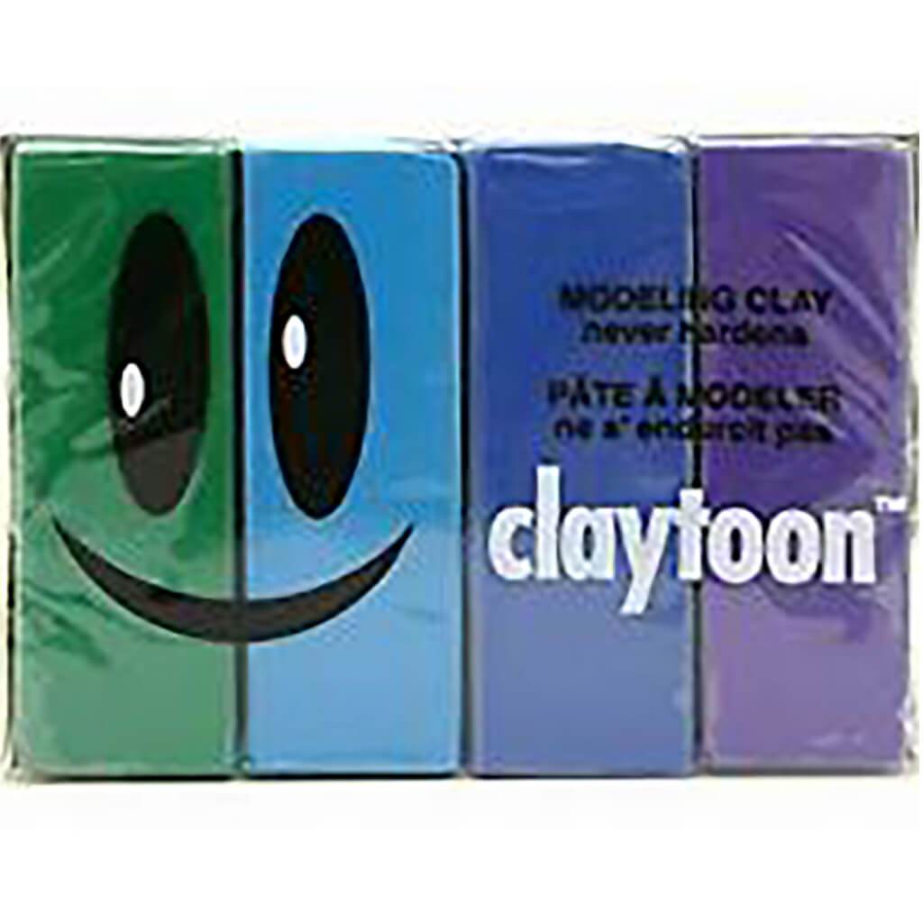 Claytoon Clay Sets Cool Blue, Green, Sky, Violet