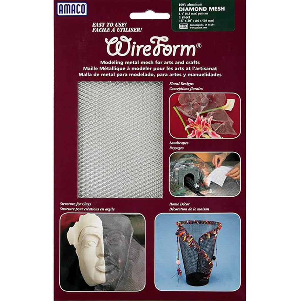 WireForm Aluminum Mesh Diamond 16in x 20in 1/4in