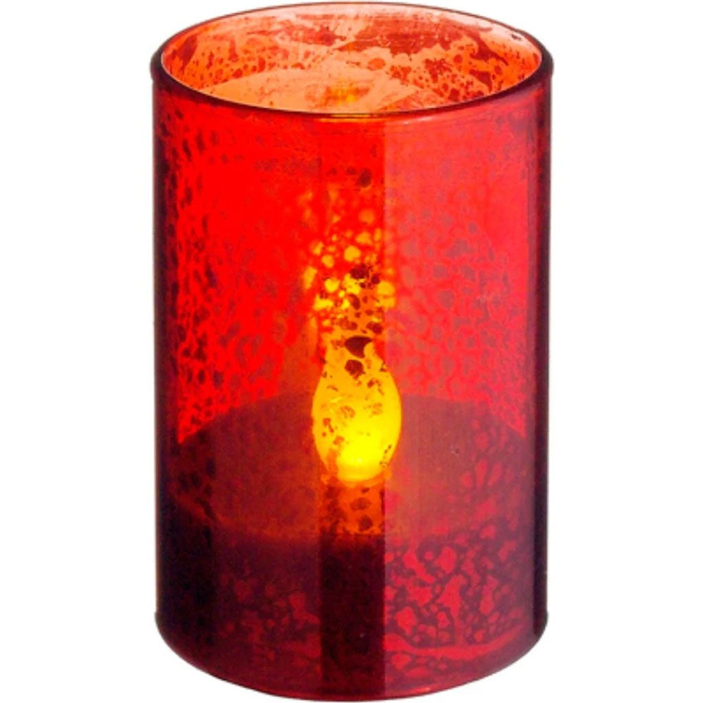 Mercury Glass Faux Candle with Light