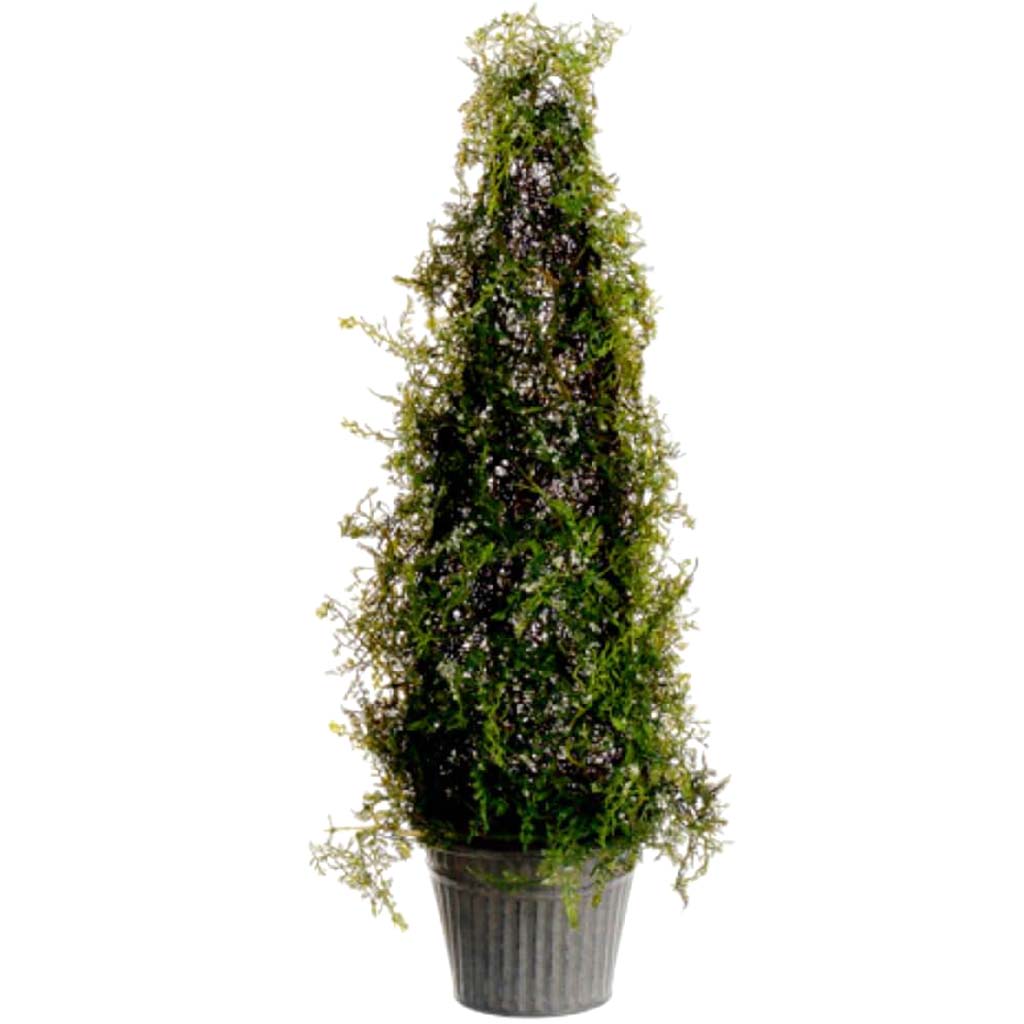 Iced Cedar Cone Topiary 